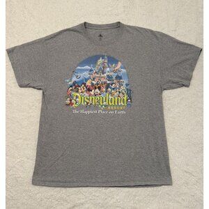 Disney Disneyland Resort "Happiest Place On Earth" Gray T Shirt Gray Sz: XL